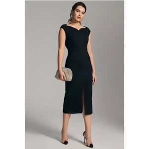 Maeve by Anthropologie black open back dress NWOT